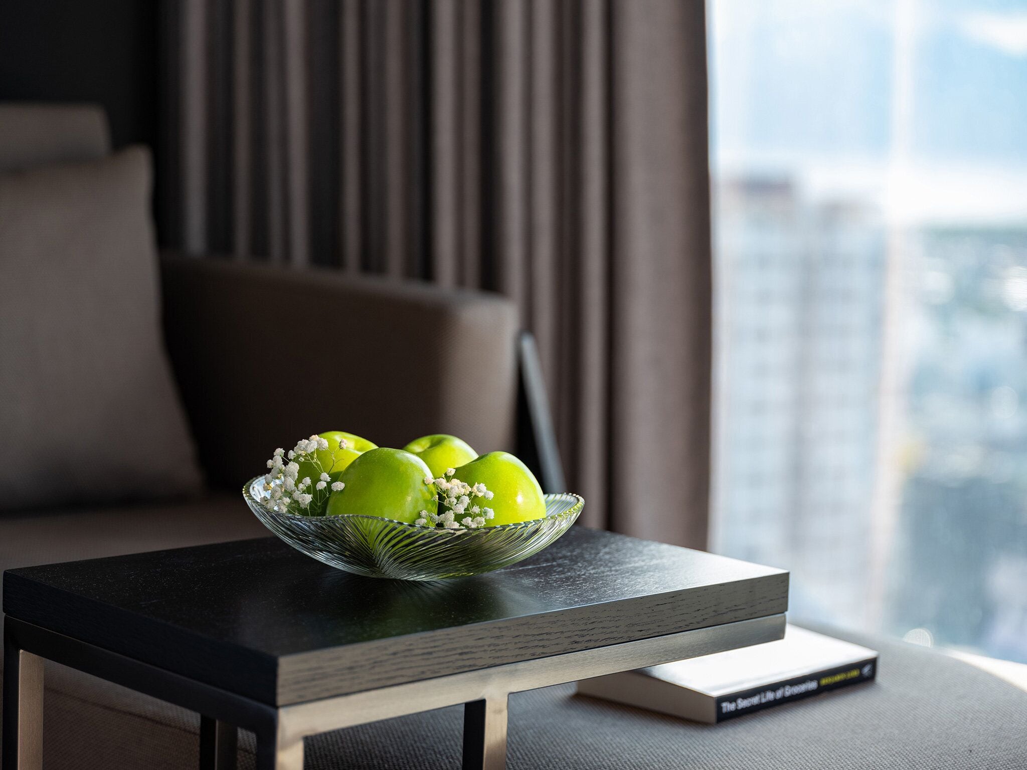 Egyptian cotton sheets, premium bedding, pillow-top beds, in-room safe