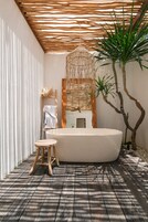 Villa | Bathroom | Free toiletries, hair dryer, towels