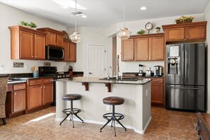 Fridge, microwave, oven, stovetop - Estrella Golden Oasis | Mountain view back yard! (Goodyear)