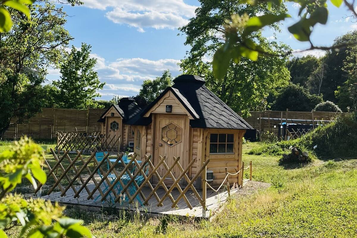 Traditional-Ferienhütte | Außenbereich
