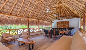 Outdoor dining - Upscale villa in gated community of Yal Ku Ha with Lagoon access! (Akumal)