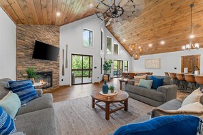 Smart TV, fireplace, video games