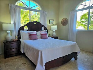 5 bedrooms, in-room safe, iron/ironing board, travel cot