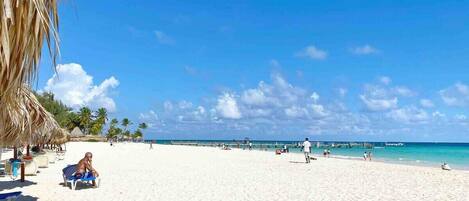 Sun loungers, beach towels