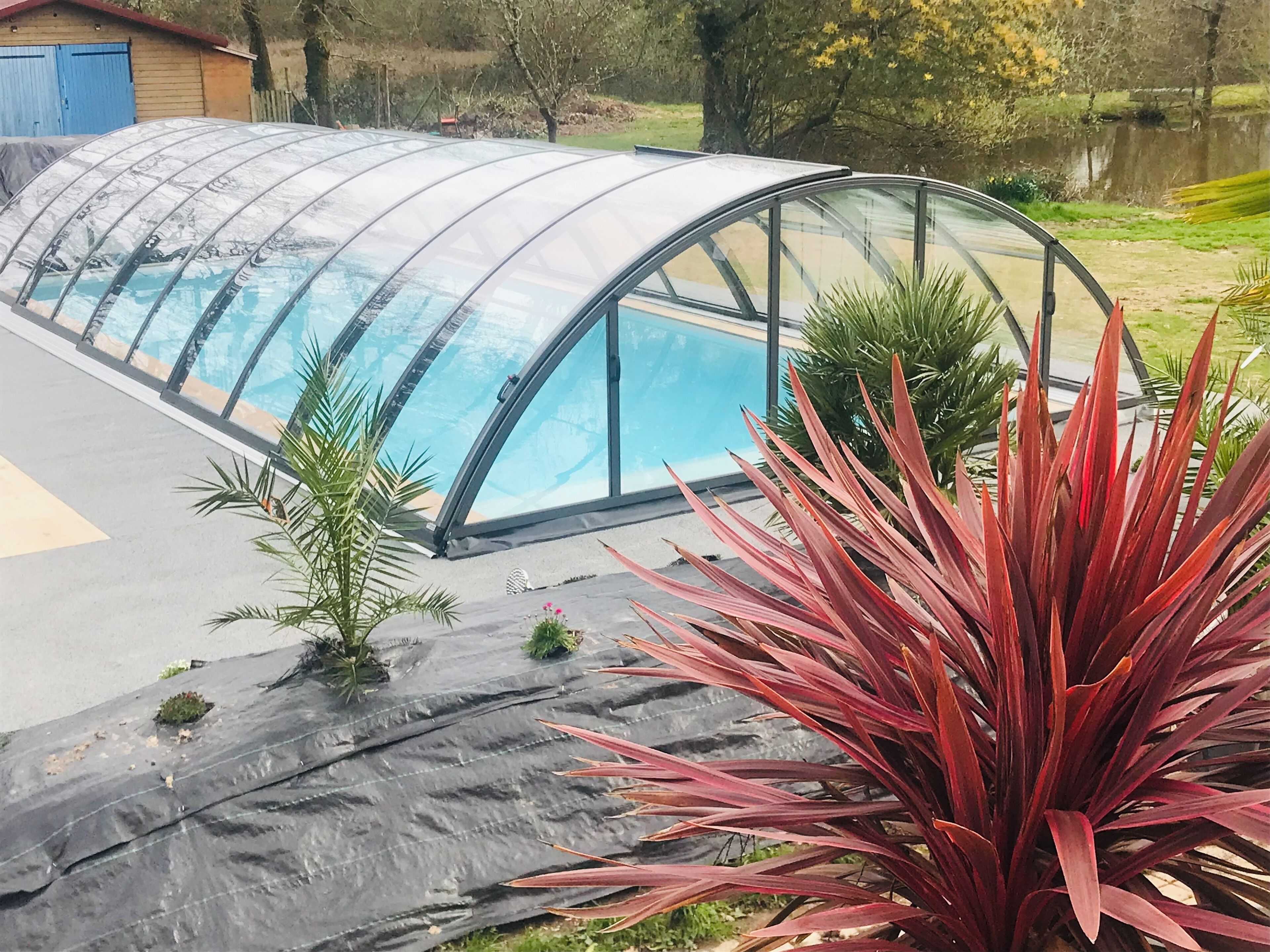 Piscine extérieure, piscine chauffée