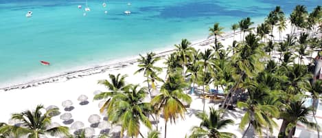 Sun-loungers, beach towels