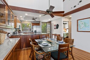 Condo, Multiple Beds, Lanai, Ocean View | Private kitchen | Fridge, microwave, oven, stovetop - Country Club Villas #331 (Kailua-Kona)