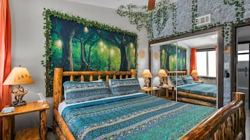 4 quartos, escrivaninha, ferros/tábuas de passar roupa, berço de viagem