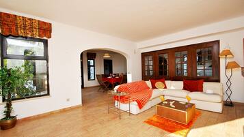 TV, DVD player, foosball, table tennis