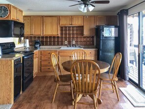 Fridge, microwave, oven, stovetop - Loan Oak Point 04 - A Vintage Lake Vacation! (Sunrise Beach)