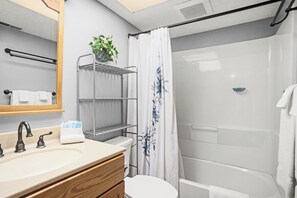 Towels, soap, toilet paper