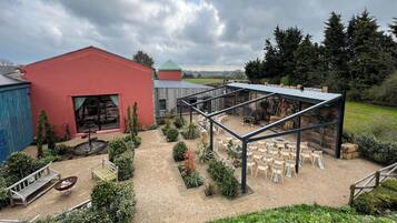Outdoor banquet area