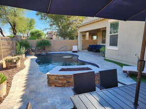 Outdoor pool, a heated pool