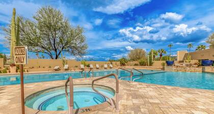 Hacienda luxury condo in desired adult community east of Phx, views