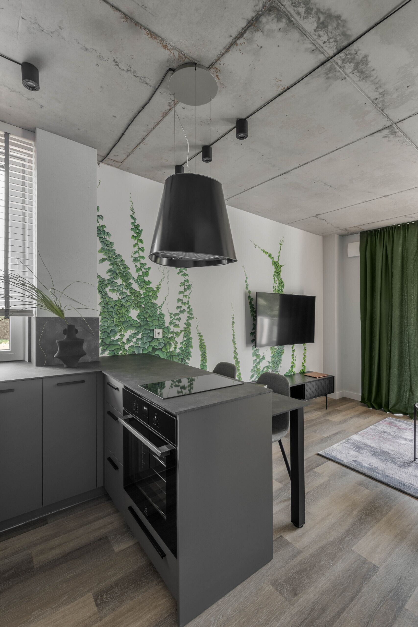 Fridge, oven, dishwasher, coffee/tea maker