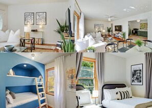 2 室のベッドルーム、デスク、WiFi (無料)、ベッドシーツ