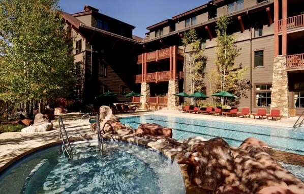 Outdoor pool, a heated pool