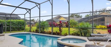 Outdoor pool, a heated pool