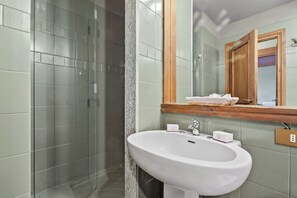 Regadera, secadora de cabello, bidet, toallas