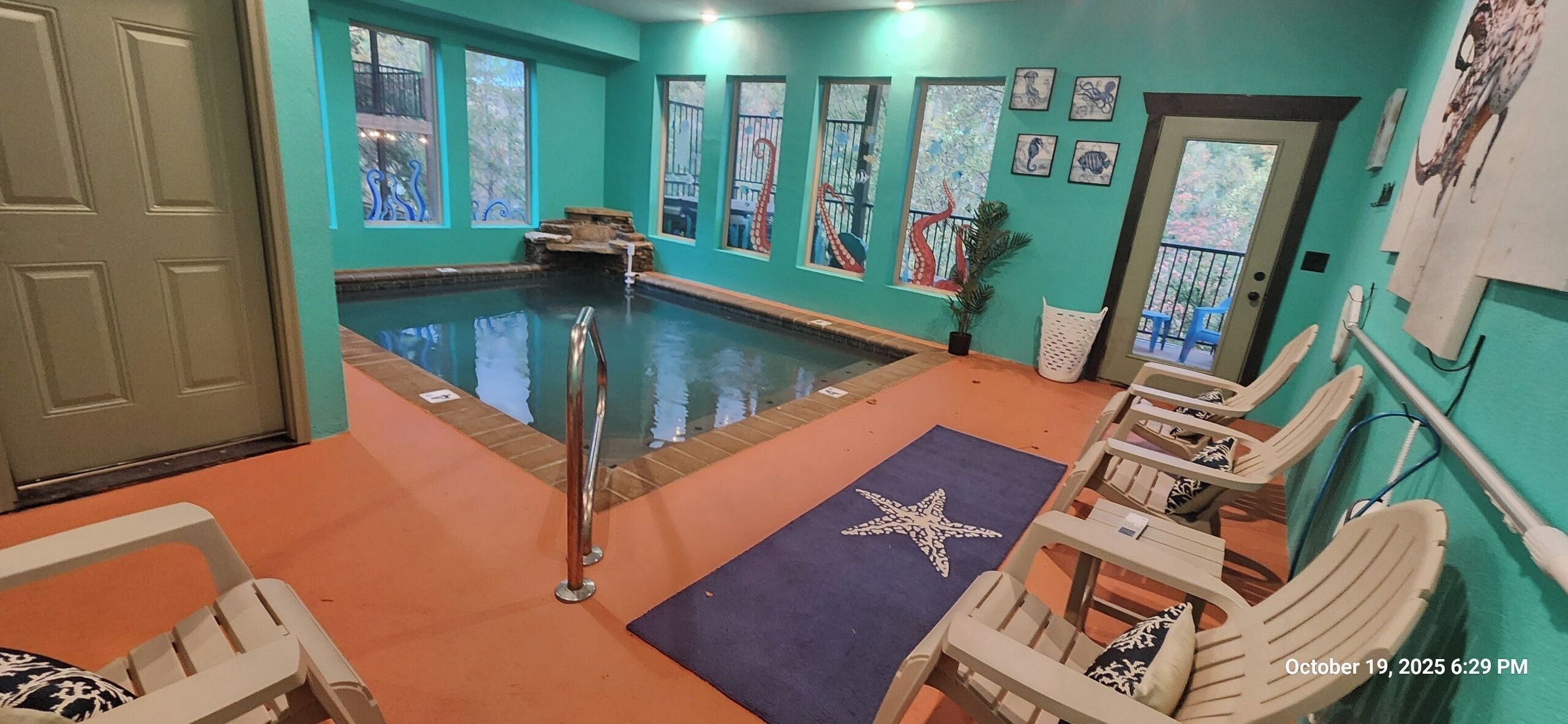Indoor pool, a heated pool