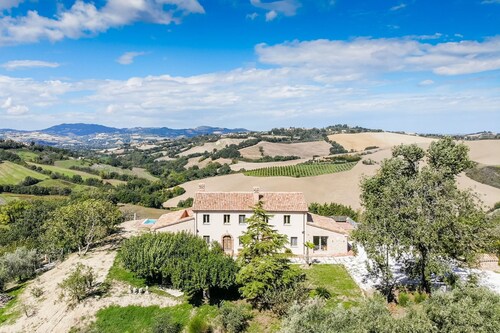 Villa Michela with private pool, in Le Marche hills, just 25 km from the Adriatic coast