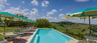 Villa Michela with private pool, in Le Marche hills, just 25 km from the Adriatic coast