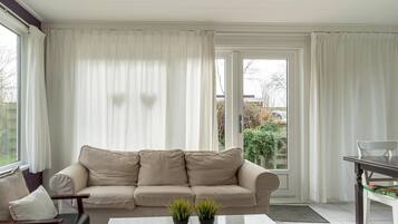 TV connectée, cheminée, lecteur de DVD