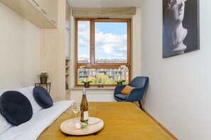 Leilighet – comfort | 1 soverom, skrivebord for bærbar PC og strykejern/-brett