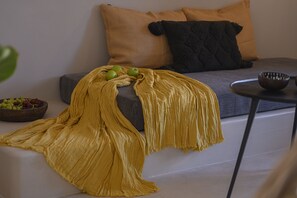 Interior - Deluxe Cave Suite with large private terrace & kitchenette | Element Suites (Thira - Santorini)