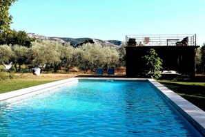 Outdoor pool, a heated pool