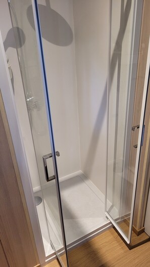 Ducha, secador de pelo y papel higiénico