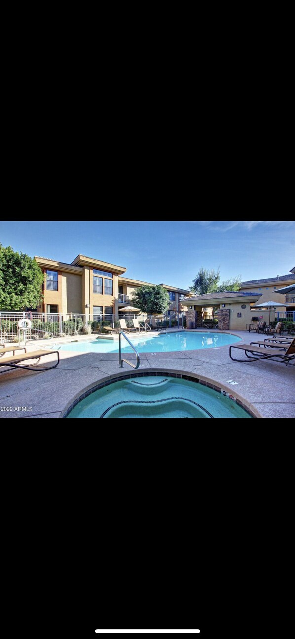 Outdoor pool, a heated pool