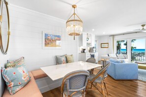 Smart TV, stereo - Designer Condo with Gulf Views, Heated Community Pool, and 1.5 Blocks to Beach (Santa Rosa Beach)