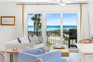 Smart TV, stereo - Designer Condo with Gulf Views, Heated Community Pool, and 1.5 Blocks to Beach (Santa Rosa Beach)