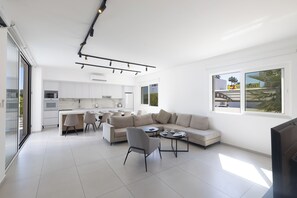 Smart TV, table football, music library, video library