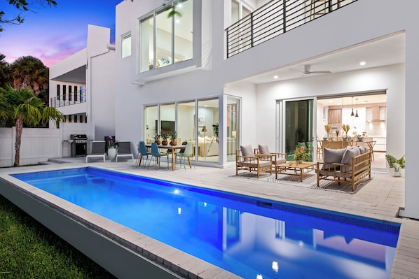 A heated pool