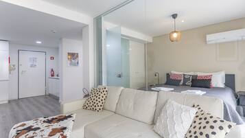 Apartment | Living area | 40-inch LCD TV with cable channels, TV