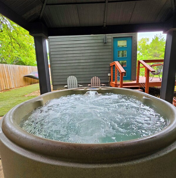 Terrace/patio - Lux Couples Retreat: Hot Tub & Sleep Number Bed (Fayetteville)