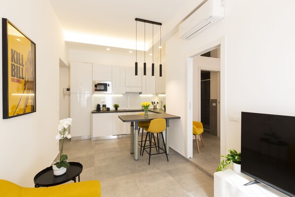 Leilighet | 1 soverom, strykejern/-brett, wi-fi (inkludert) og sengetøy