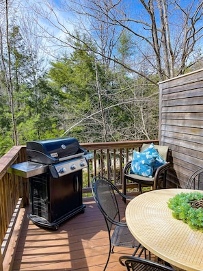 Outdoor dining - Stylish family fun-Cranmore Mountain-AC-Fireplace (Conway)