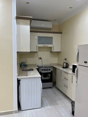 Fridge, microwave, oven, electric kettle - Oscar apartment 4 (luxo)