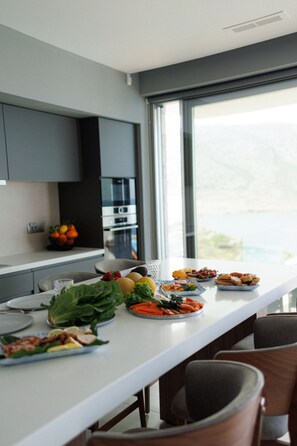 Dining - Rock Bay Villas - villa AROMA with 5 Bedrooms and Private Pool (Agia Pelagia)