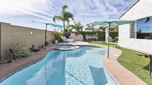 Outdoor pool, a heated pool
