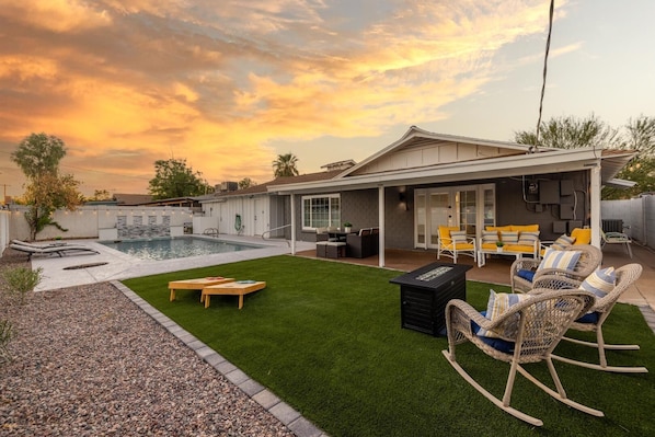 A heated pool