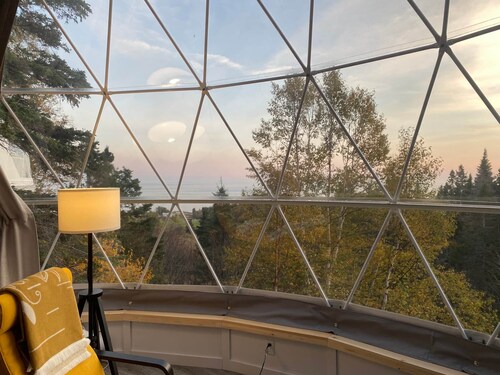 Dome #3 ocean view at Domaine Renard