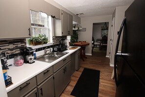 Microwave, oven, stovetop, dishwasher