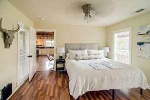 2 bedrooms, iron/ironing board, travel crib, WiFi