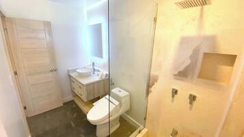 Ducha, secador de pelo y bidé