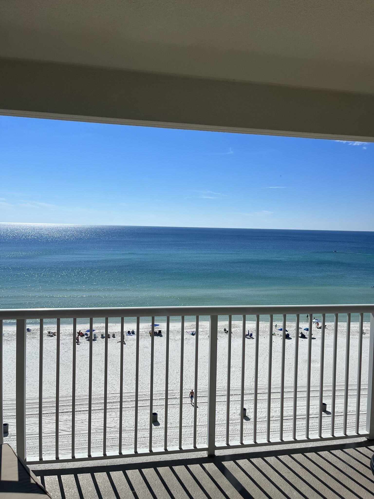 On the beach, sun loungers