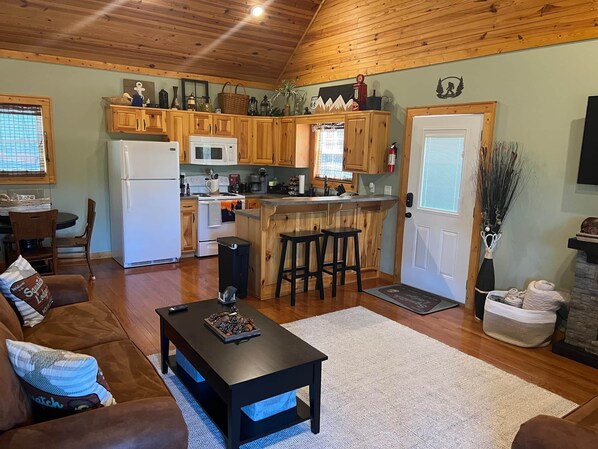 TV, fireplace, DVD player